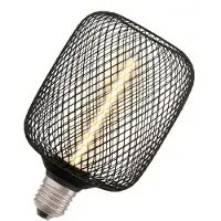 Ledvance LED lamp E27 | Square 100 | Zwart | Decor Straw | 1800K | Dimbaar | 3.5W (12W)