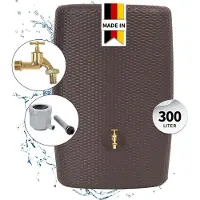 Graf SUNDA complete-set 300 L mocca incl. messing-aftapkraan en regenpijpaansluiting