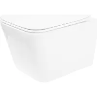 REA - Hangende Toiletpot - Julio Rimless - Wit - 51,5X35,5X30Cm