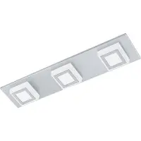 Eglo Masiano - Plafondlamp - 3 Lichts - LED - Aluminium-Geborsteld - Gesatineerd