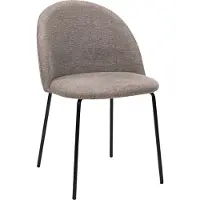 Kick Collection Kick eetkamerstoel Noa - Taupe - Texture stof - Verkrijgbaar in diverse kleuren