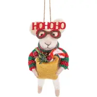 Sass & Belle HOHOHO kerst muis vilten kersthanger -