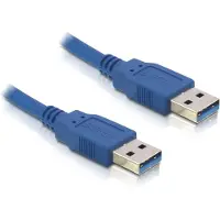 DeLOCK 82430 USB-kabel USB 3.0 USB-A stekker, USB-A stekker 1.50 m Blauw