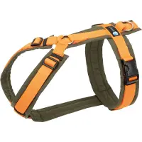 AnnyX Hondentuig - Y-tuigje - Oranje/olijfgroen - XXS - Borstomvang 36-42cm - Gewicht Hond 3-7 kg