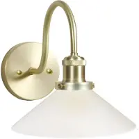 PR Home Wandlamp August, dimbaar, messing / goud, Woon-/ Eetkamer, metaal, Scandinavisch, wandlamp