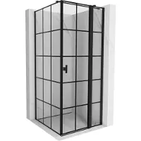 Mexen Mist T douchecabine scharnierend rechts 70 x 70 , zwart rooster, zwart - 8A4T-070-070-70-77-P