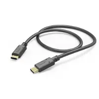 Hama 00201591 USB-laadkabel USB 2.0 USB-C stekker, USB-C stekker 1.50 m Zwart Verguld