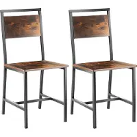 Vevor eetkamerstoel in landelijke stijl (2-pack) houten stoel (draagvermogen 136 kg) voor eettafels