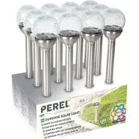 Perel Tuinlamp Solar 34 X 8 Cm Rvs Zilver/wit