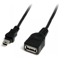StarTech.com .com USB-datakabel - 30,48 cm - 1 verpakking - 1 x USB Type-A connector - 1 x Mini-USB Type-B connector - Zwart
