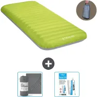 Intex Campingmat - 1-Persoons - 76 x 191 x 17 cm - Groen - Inclusief pomp - Hoeslaken en Reparatieset