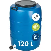 Garronda 120L Met Kraan – Vat met wijde hals - Kuilvoer in vat – Bagagetrommel – Gistingsvat – Gistingscontainer – Voerton