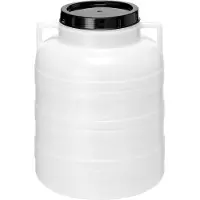 Garronda Regenton 40L kunststof vat levensmiddelcontainer van HDPE voor huis en tuin - GD-0078 Wit