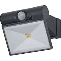 Osram ENDURA Style USB, verstelbare op- en neerwaartse spot, donkergrijs, 1,6 W, 120 lm, 3.000 K, 110° lichtbundelhoek, IP44, 25.000 uur levensduur, PIR-sensor, USB-C laadfunctie.