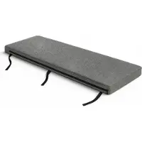 Ferocity - Tuinbankkussen 180x25 cm - Weerbestendig & Waterdicht - Bierbankkussen Zitbankkussen - Bevestigingsriemen - Polyester - Grijs