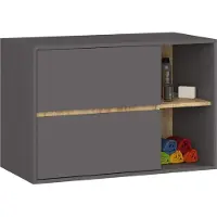 Akord Hangende Wastafel Onderkast VAMI W90 / Wastafel Onderbouw Kast / Badkamer Kastje / Grafietgrijs - Artisan Eik / Furniture Factory / 90x60x45,5 cm