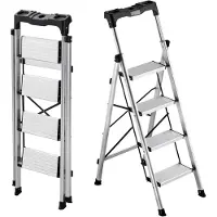 Vevor 4-treden opvouwbare ladder met antislip treden en comfortabele handgreep