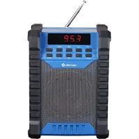 Denver Bouwradio - Bluetooth - met Accu - AUX - FM - USB-C - Spatwaterdicht - WRB60