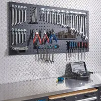 Datona Gereedschapsbord – Zwart Gatenbord voor Werkplaats en Garage – Afmetingen 122 x 61 cm – Inclusief Poedercoating – Zelf inrichten met Haken