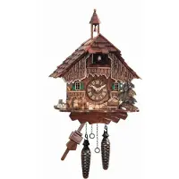 Engstler - 431_Q - Koekoeksklok - Kwarts - Notenhout - 35 cm