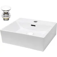 LuxeBath Wastafel 415 x 360 x 130 mm keramisch wit