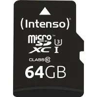 Intenso Professional microSDXC-kaart 64 GB Class 10, UHS-I Incl. SD-adapter
