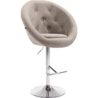 CLP London V2 Barkruk Stof taupe chroom