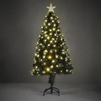 Luca Lighting Mercury Kunstkerstboom met Fibre Optic Verlichting - H120 x Ø55 cm - Groen