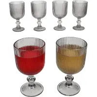 MamboCat 6-delig AGATA wijnglas groot grijs van glas – 37565