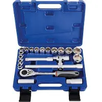 Projahn PROFICRAFT dopsleutelset, 22-delig, 1/2" aandrijving, 48-tands ratel, kunststof koffer
