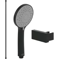 Villeroy & Boch Universal Showers handdoucheset 3-in-1 hoekig, matzwart