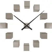 Karlsson wandklok diy cubic metallic metallic dark grey- Ø40cm