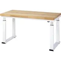 RAU Werktafel serie adlatus 600, 1500 x 700 x 740-1140 mm, beuken massief blad