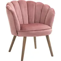 HOMCOM Eetkamerstoel keukenstoel met rugleuning polyester rubber hout
