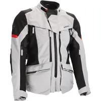 Acerbis X-Rover waterdichte damesmotorfietsjas, grijs/rood, maat 2XL