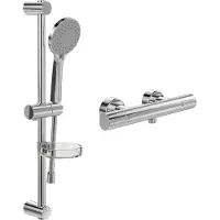 Villeroy & Boch Universele doucheset, 2in1, thermostaat, handdouche, opbouw chroom