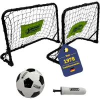 Best Sporting Minivoetbaldoelset inclusief 2x minidoelen, PVC voetbal en mini luchtpomp