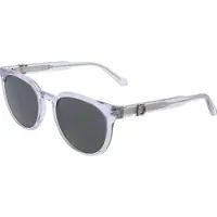 Ferragamo Zonnebril - - SF2059SE - Kunststof montuur - Transparant grijs - Ronde vorm