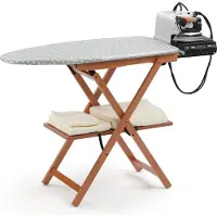 Arredamenti Italia Astir Ciliegio - Houten Strijkplank met Stoomunithouder - 135 x 45 cm - Groot Formaat