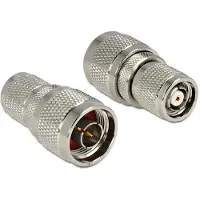 DeLOCK RF adapter N aansluiting (M), Kabels + Stekkers, Zilver