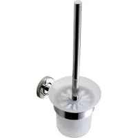 Kwc AR toiletborstelhouder, MEDIUS, edelstaal, 115x340x140 mm, AP, verchroomd, inclusief borstel en beker