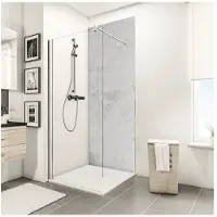 Schulte achterwand - Decor - steengrijs - 100x210 - zelf inkortbaar - wanddecoratie - muurdecoratie - badkamer wandpanelen - muurbekleding