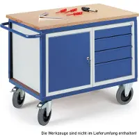 ROLLCART Montagewagen met kast en schuifladen - L 1150 x B 700 mm