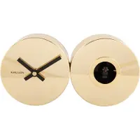 Karlsson wandklok duo cuckoo plated verguld