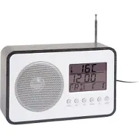 Karlsson FM Radio Wekker | 19.2x12.5x6.6cm | Zwart