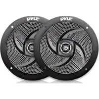 Pyle Marine Luidsprekers - 2-Wege Waterdichte Speakers- Buitenluidsprekers- Weerbestendige Stereo Geluidssysteem - 100 Watt - Slank Ontwerp - 1 Paar - Zwart
