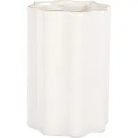 Clayre & Eef Tandenborstelhouder Ø 7x11 cm Wit Keramiek