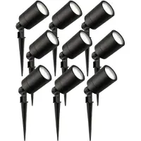 LEDVION - 9X LED Prikspots - 6500K - Zwart - 5W - IP65