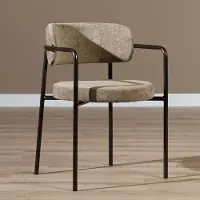 Livin24 Velvet eetkamerstoel Gio taupe