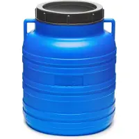 Garronda Regenton 10L kunststof vat levensmiddelcontainer van HDPE voor huis en tuin - GD-0078 Blauw
